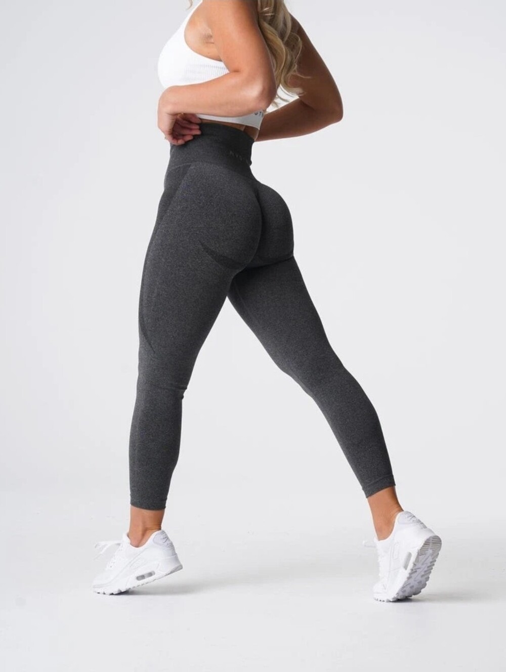 NVGTN Leggings Womens S Grey Seamless Workout Training Athleisure Contour